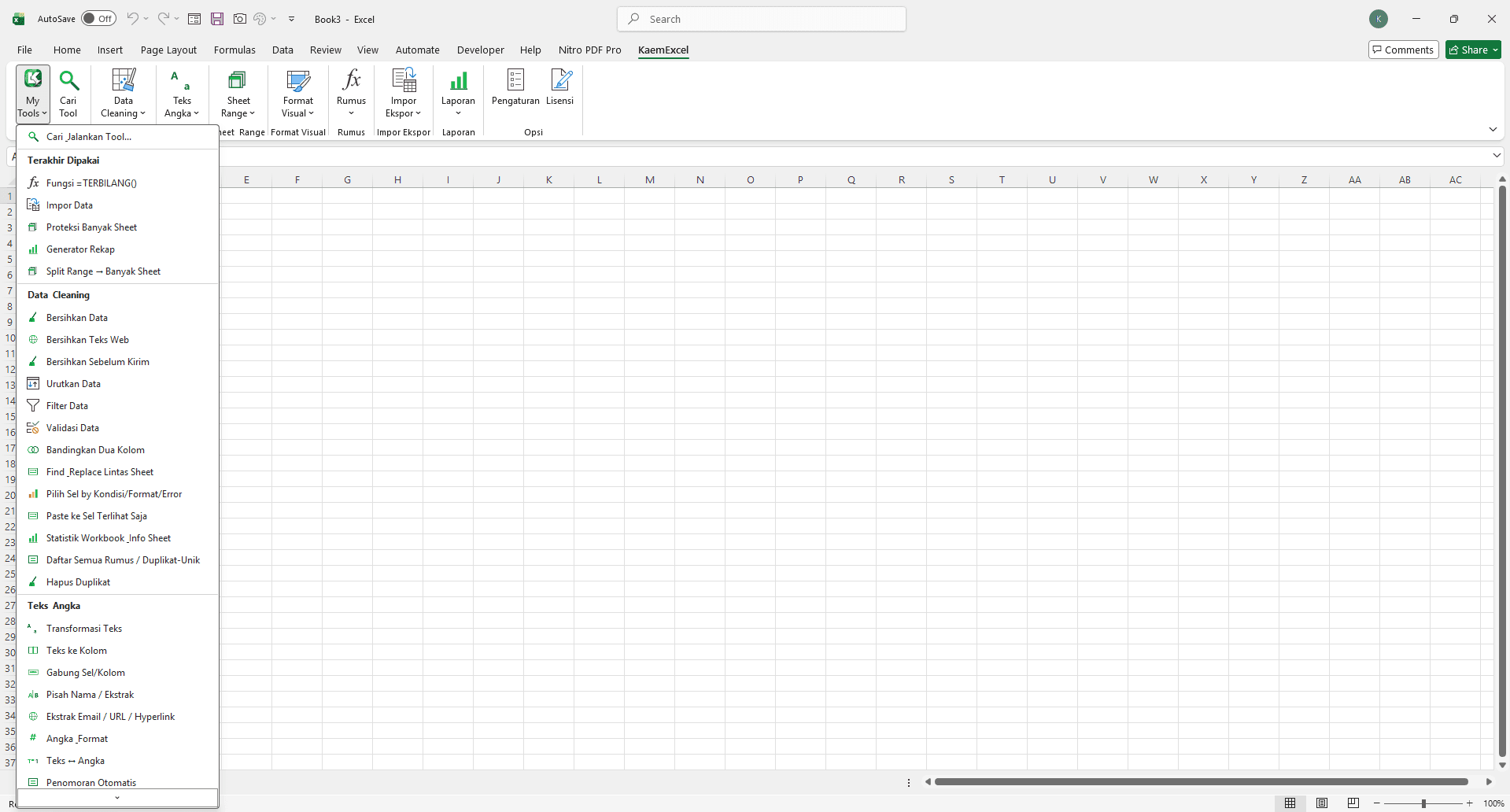 KaemExcel screenshot 1